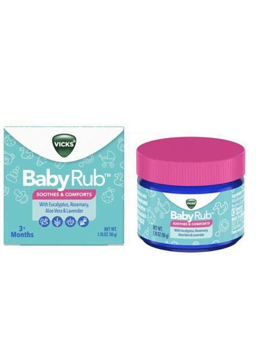  Vicks BabyRub, Chest Rub Ointment with Soothing Aloe,  Eucalyptus, Lavender, and Rosemary, from The Makers of VapoRub, 1.76 oz