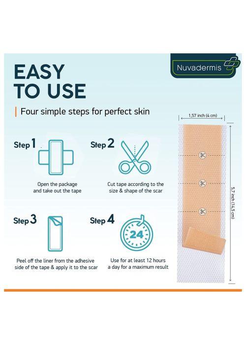  NUVADERMIS Silicone Scar Sheets, Tape, Strips - USA