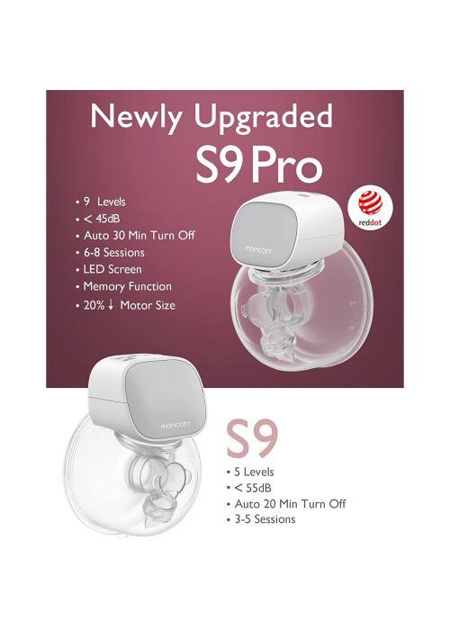 Momcozy Double S9 Pro Wearable Electric Breast Pump in Grey